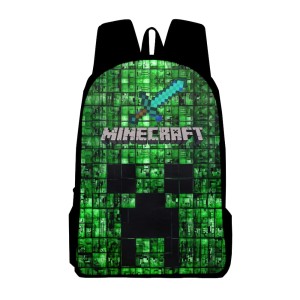 PLECAK SZKOLNY dla dzieci SZKOŁA tornister ILUSTRACJE gra MINECRAFT DUNGEONS postacie CREEPER D