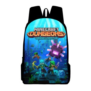 PLECAK SZKOLNY dla dzieci SZKOŁA tornister ILUSTRACJE gra MINECRAFT DUNGEONS postacie CREEPER D