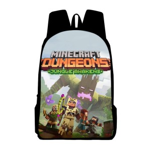 PLECAK SZKOLNY dla dzieci SZKOŁA tornister ILUSTRACJE gra MINECRAFT DUNGEONS postacie CREEPER D