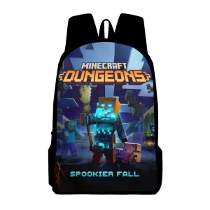PLECAK SZKOLNY dla dzieci SZKOŁA tornister ILUSTRACJE gra MINECRAFT DUNGEONS postacie CREEPER D