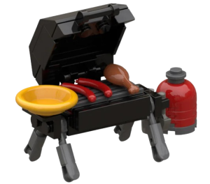 Klocki dla dzieci zabawka zestaw akcesoriów obóz nad jeziorem grill 50