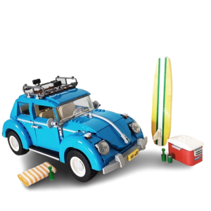 Zabawka dla dzieci model klasycznego samochodu Volkswagen Garbus w kolorze niebieskim  1193