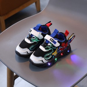 Buty dziecięce Spiderman lekkie sportowe LED kolorowe