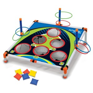 Zestaw Gier Zręcznościowych 3w1 Cornhole i Rzut do Celu – Przenośna Gra Ogrodowa dla Dzieci i Dorosłych