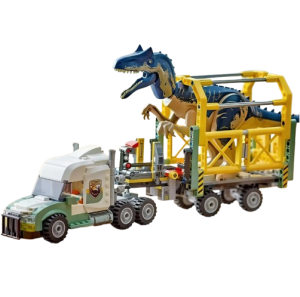 Klocki Dinozaur Allozaur Ciężarówka Transportowa – Zestaw 588 el.