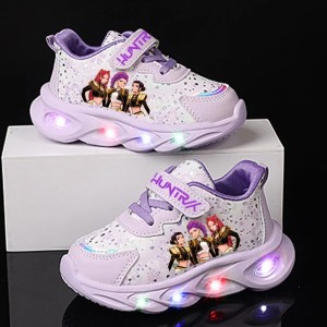 Buty LED Świecące dla Dzieci – Adidasy Anime K-Pop Demon Hunters – Sportowe Tenisówki