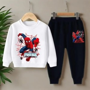 Komplet Dresowy Chłopięcy Spider-Man – Zestaw Bluza i Spodnie – Odzież Superbohatera 100-150 cm