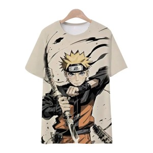Dziecięca Koszulka Naruto Uzumaki T-shirt Anime Cosplay 3D 100-160