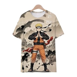 Dziecięca Koszulka Naruto Uzumaki T-shirt Anime Cosplay 3D 100-160