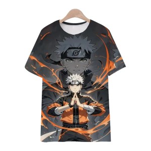 Dziecięca Koszulka Naruto Uzumaki T-shirt Anime Cosplay 3D 100-160