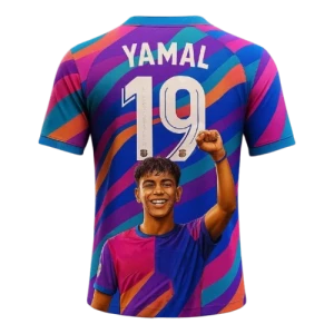 Koszulka Piłkarska dla Dzieci Lamine Yamal 19 – Sportowy T-shirt z Nadrukiem 3D