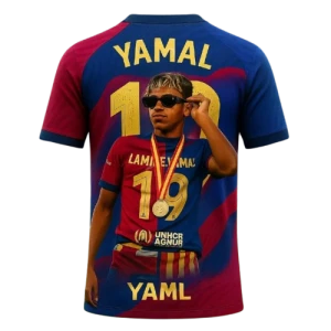 Koszulka Piłkarska dla Dzieci Lamine Yamal 19 – Sportowy T-shirt z Nadrukiem 3D