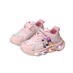 Świecące Buty LED Huntrix dla Dziewczynki Sneakersy z Postaciami Demon Hunters Rozmiary 21-30