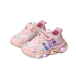 Świecące Buty LED Huntrix dla Dziewczynki Sneakersy z Postaciami Demon Hunters Rozmiary 21-30