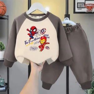 Komplet Dresowy Chłopięcy Marvel Spider-Man & Iron Man – Zestaw Bluza i Spodnie 