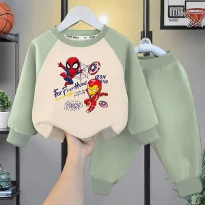 Komplet Dresowy Chłopięcy Marvel Spider-Man & Iron Man – Zestaw Bluza i Spodnie 