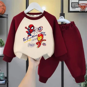 Komplet Dresowy Chłopięcy Marvel Spider-Man & Iron Man – Zestaw Bluza i Spodnie 