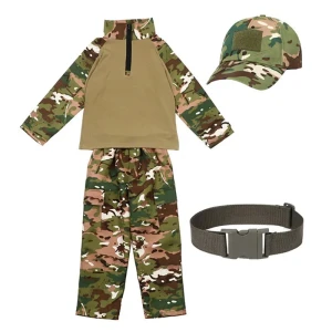 Dziecięcy Zestaw Kamuflażowy: Obóz Letni, Szkoła i Trening - 4 Części 