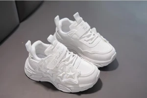 Buty sportowe dziecięce na rzep z gwiazdkami  lekkie sneakersy dziewczęce antypoślizgowe 26-37