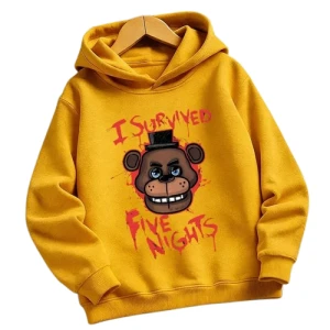 Bluza z Kapturem FNAF Five Nights at Freddy's dla Dzieci – Ciepła Bluza Dziecięca Unisex 