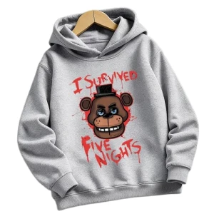 Bluza z Kapturem FNAF Five Nights at Freddy's dla Dzieci – Ciepła Bluza Dziecięca Unisex 