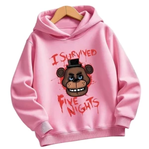Bluza z Kapturem FNAF Five Nights at Freddy's dla Dzieci – Ciepła Bluza Dziecięca Unisex 