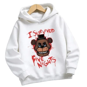 Bluza z Kapturem FNAF Five Nights at Freddy's dla Dzieci – Ciepła Bluza Dziecięca Unisex 