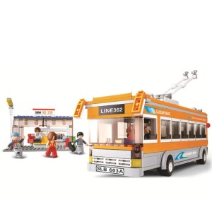 Klocki TECHNIC dla dzieci CITY samochod PRZYSTANEK autobus 