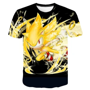 Koszulka Dziecięca Sonic – T-shirt z Nadrukiem 3D dla Chłopca i Dziewczynki 90-160