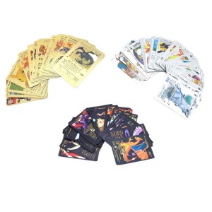 zestaw ZLOTE karty POKEMON kolekcjonerskie dla DZIECI 81 szt. 