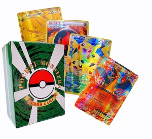 ZESTAW karty POKEMON dla DZIECI kolekcjonerskie 100 szt.